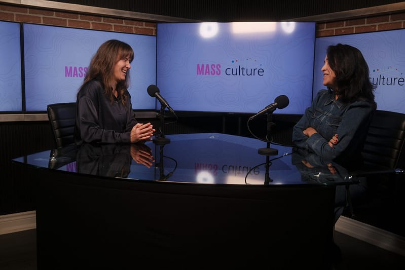 Robin Sokoloski and Michelle Chawla smile mid-conversation during the recording of this podcast.
